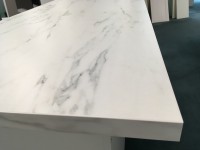 White Marble Standard Bench top Top View for Kitchen