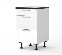 Rhodes - 500mm wide Three Drawer Base Cabinet 