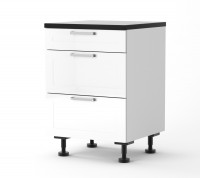 Rhodes - 600mm wide Three Drawer Base Cabinet 