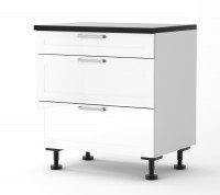 Rhodes - 800mm wide Three Drawer Base Cabinet 